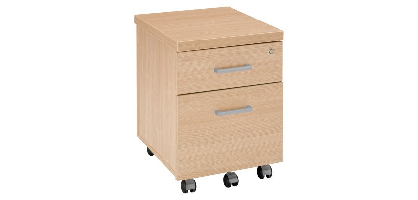 Shiny wooden mobile drawer