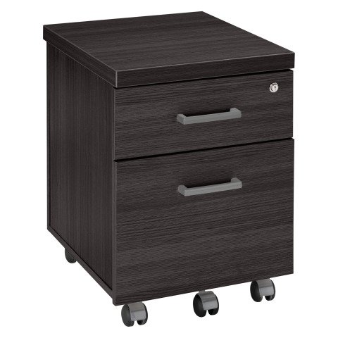 Cajonera 2 cajones móvil Shiny Negro ébano