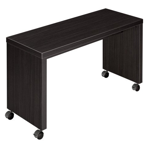 Mesa escritorio auxiliar móvil Shiny Alt 60 cm Negro Ébano