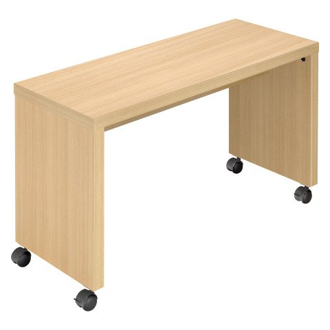 Mesa escritorio auxiliar móvil Shiny Alt 60 cm Roble claro