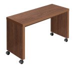 Retour bureau mobile L 100 x P 40 cm piétement plein bois - Milano