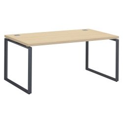 <strong>Straight Office Desk Bruneau Shiny with Steel Base</strong>