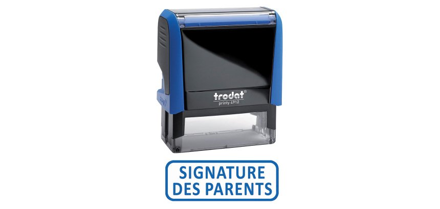 Tampon encreur Xprint "SIGNATURE DES PARENTS" 4912 Trodat