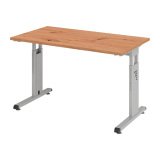 Table droit Mini Office Manhattan piètement argenté L 120 x P 67,2 cm