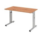 Table droit Mini Office Manhattan piètement argenté L 120 x P 67,2 cm