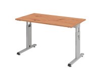 Table droit Mini Office Manhattan piètement argenté L 120 x P 67,2 cm