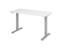 Bureau assis-debout mini piètement argenté L 140 x 67,2 cm