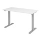 Sit-stand desk mini silver coloured undercarriage L 140 x D 67,2 cm 