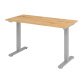 Bureau assis-debout mini piètement argenté L 140 x 67,2 cm