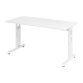 Table droit Mini Office Manhattan -piètement blanc L 140 x L 67,2 cm