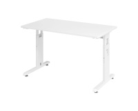 Straight desk Mini Office Manhattan white coloured undercarriage W 120 x D 67,2 cm