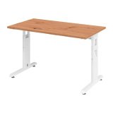 Straight desk Mini Office Manhattan white coloured undercarriage W 120 x D 67,2 cm