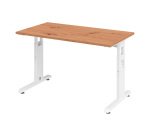 Straight desk Mini Office Manhattan white coloured undercarriage W 120 x D 67,2 cm