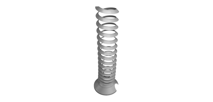 Verticale spiraal voor kabels zilver