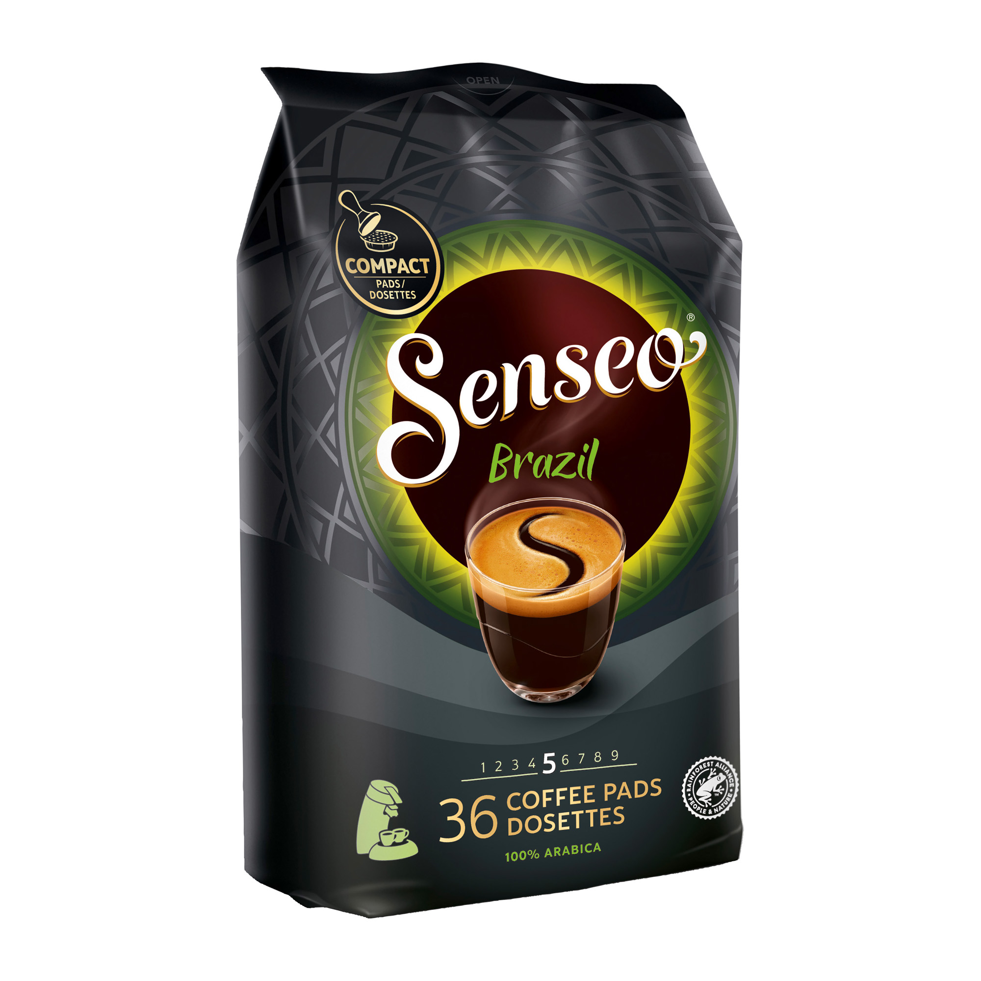 SENSEO Dosettes de café Brazil intensité 5 36 dosettes 250g pas cher 