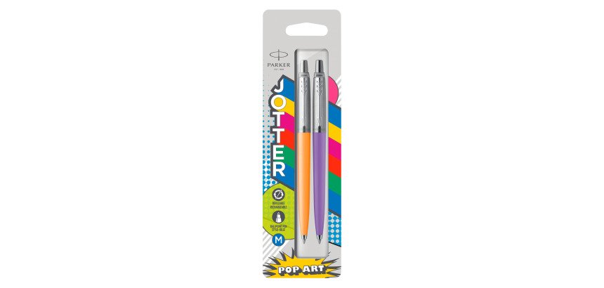 Ballpoint pen Parker Jotter Originals Pop Art retractable medium point 0,7 mm - set of 2