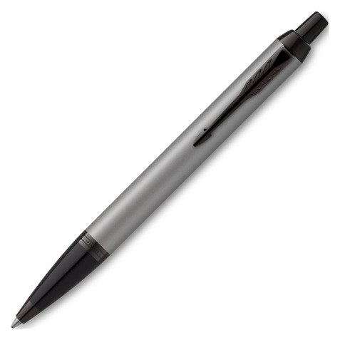 Stylo bille Parker IM Achromatic rétractable pointe moyenne 0,7 mm