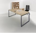Retour bureau mobile L 100 x P 40 cm piétement plein bois - Milano