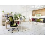 Retour bureau mobile L 100 x P 40 cm piétement plein bois - Milano