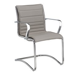 Chaise de bureau ANDREA - cuir gris