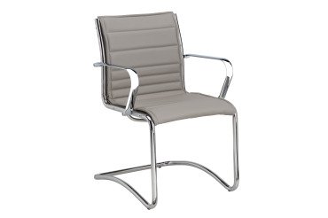 Chaise de bureau ANDREA - cuir gris