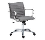 Office chairs Andrea fabric - Low back with armrests - Centered Tilting Mechanism - Chrome legs
