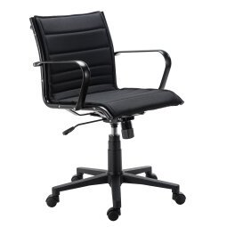 Office chair ANDREA fabric - black structure - black fabric