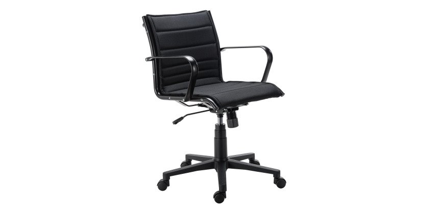 Chaise de bureau ANDREA tissu - structure noir