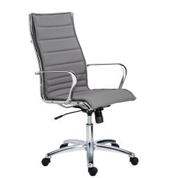 Office chair ANDREA fabric - high back grey