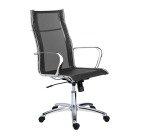 Fauteuil de bureau Andrea maille - avec accoudoirs - Mécanisme Basculant centré - Pied Chrome