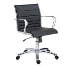 Office chair ANDREA leather - low back 