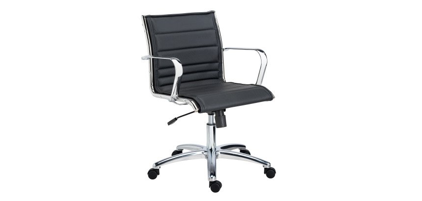 Office chair ANDREA leather - low back 