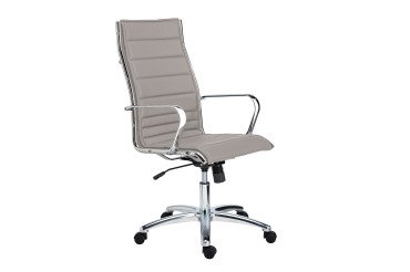 Fauteuil de bureau Andrea cuir - 61 - accoudoirs - Mécanisme Basculant centré - Pied Chrome