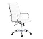 Fauteuil de bureau Andrea cuir - avec accoudoirs - Mécanisme Basculant centré - Pied Chrome