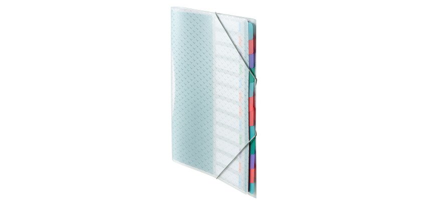 Trieur plastique Esselte Colour Breeze 12 divisions - A4