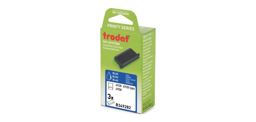Set of 3 ink cassettes Trodat Printy 6/4928