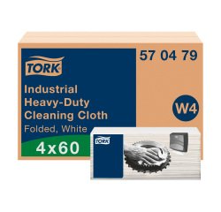 Paño de limpieza industrial ultrarresistente Tork W4 - caja de 60