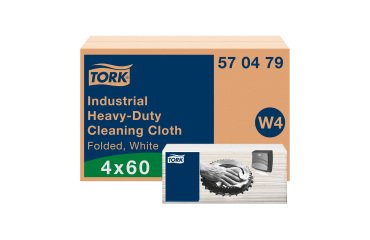 Chiffon de Nettoyage Industriel Ultra-résistant blanc W4, Multi-usages, 60 chiffons, Tork