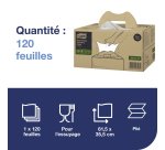 Chiffons de nettoyage industriel blanc W7, distribution feuille à feuille, boîte de 120 chiffons, Tork