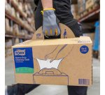 Chiffons de nettoyage industriel blanc W7, distribution feuille à feuille, boîte de 120 chiffons, Tork