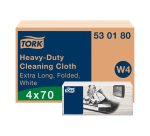 Chiffon de Nettoyage ultra-résistant blanc W4, Multi-usages, pack de 70 chiffons, Tork