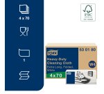 Chiffon de Nettoyage ultra-résistant blanc W4, Multi-usages, pack de 70 chiffons, Tork