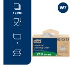 Chiffons de nettoyage Industriel gris W7, distribution feuille à feuille, boîte de 210 chiffons, Tork