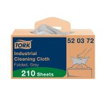 Chiffons de nettoyage Industriel gris W7, distribution feuille à feuille, boîte de 210 chiffons, Tork