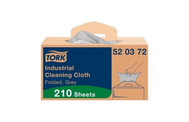 Chiffons de nettoyage Industriel gris W7, distribution feuille à feuille, boîte de 210 chiffons, Tork