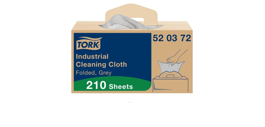 Industrielle Reinigungslappen grau W7, Blatt-für-Blatt-Ausgabe, Box mit 210 Lappen, Tork