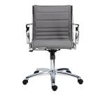 Office chairs Andrea fabric - Low back with armrests - Centered Tilting Mechanism - Chrome legs