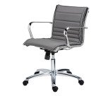 Office chairs Andrea fabric - Low back with armrests - Centered Tilting Mechanism - Chrome legs