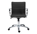 Office chairs Andrea fabric - Low back with armrests - Centered Tilting Mechanism - Chrome legs