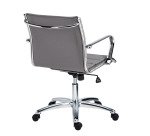 Office chairs Andrea fabric - Low back with armrests - Centered Tilting Mechanism - Chrome legs